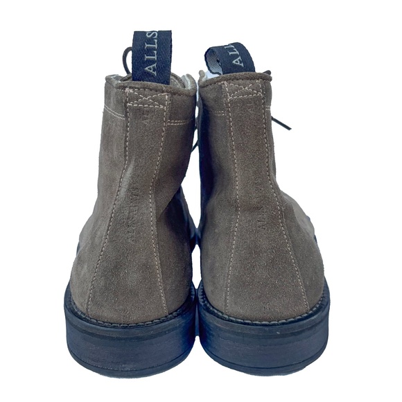 All Saints EU 45/UK 11/US 12/CN 2.5 Harland Men\'s Leather Bloom Boots Stone Grey
